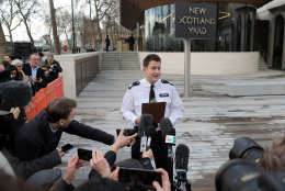 LONDON, ENGLAND - MARCH 22:  Commander BJ Harrington of the Metropolitan Police makes a statement outside of New Scotland Yard on March 22, 2017 in London, England.  A police officer has been stabbed near to the British Parliament and the alleged assailant shot by armed police. Scotland Yard report they have been called to an incident on Westminster Bridge where several people have been injured by a car.  (Photo by Jack Taylor/Getty Images)