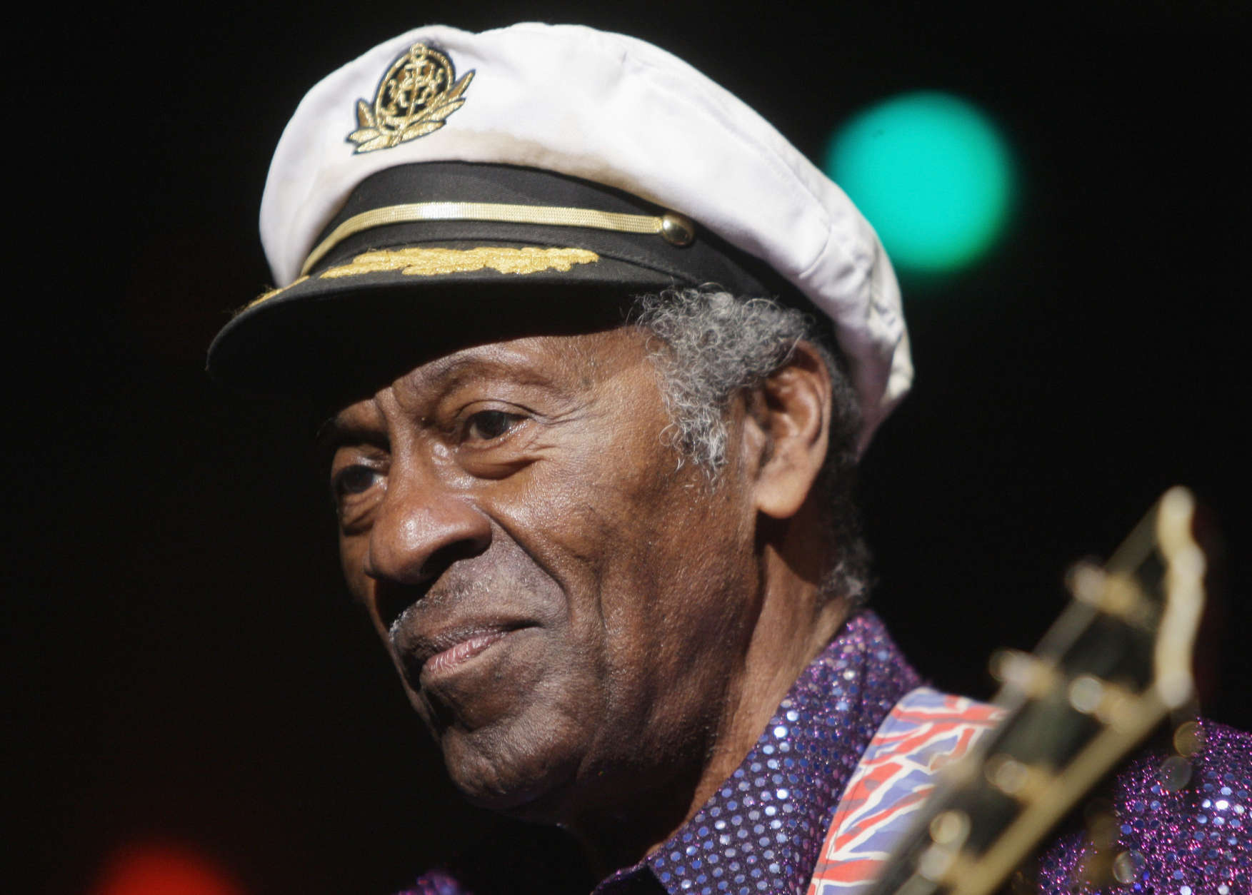 PARIS - NOVEMBER 14: Singer Chuck Berry performs at the 'Les Legendes Du Rock and Roll' concert at the Zenith on November 14, 2008 in Paris, France. (Photo by Francois Durand/Getty Images)