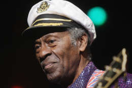 PARIS - NOVEMBER 14: Singer Chuck Berry performs at the 'Les Legendes Du Rock and Roll' concert at the Zenith on November 14, 2008 in Paris, France. (Photo by Francois Durand/Getty Images)