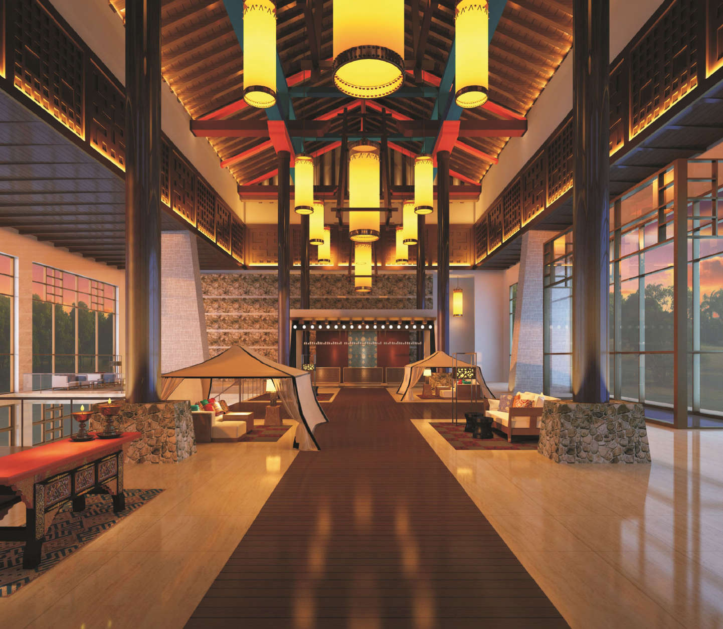 The resort includes 220 rooms and suites, meetings and events spaces, and a fitness center and spa. (Courtesy Hilton)