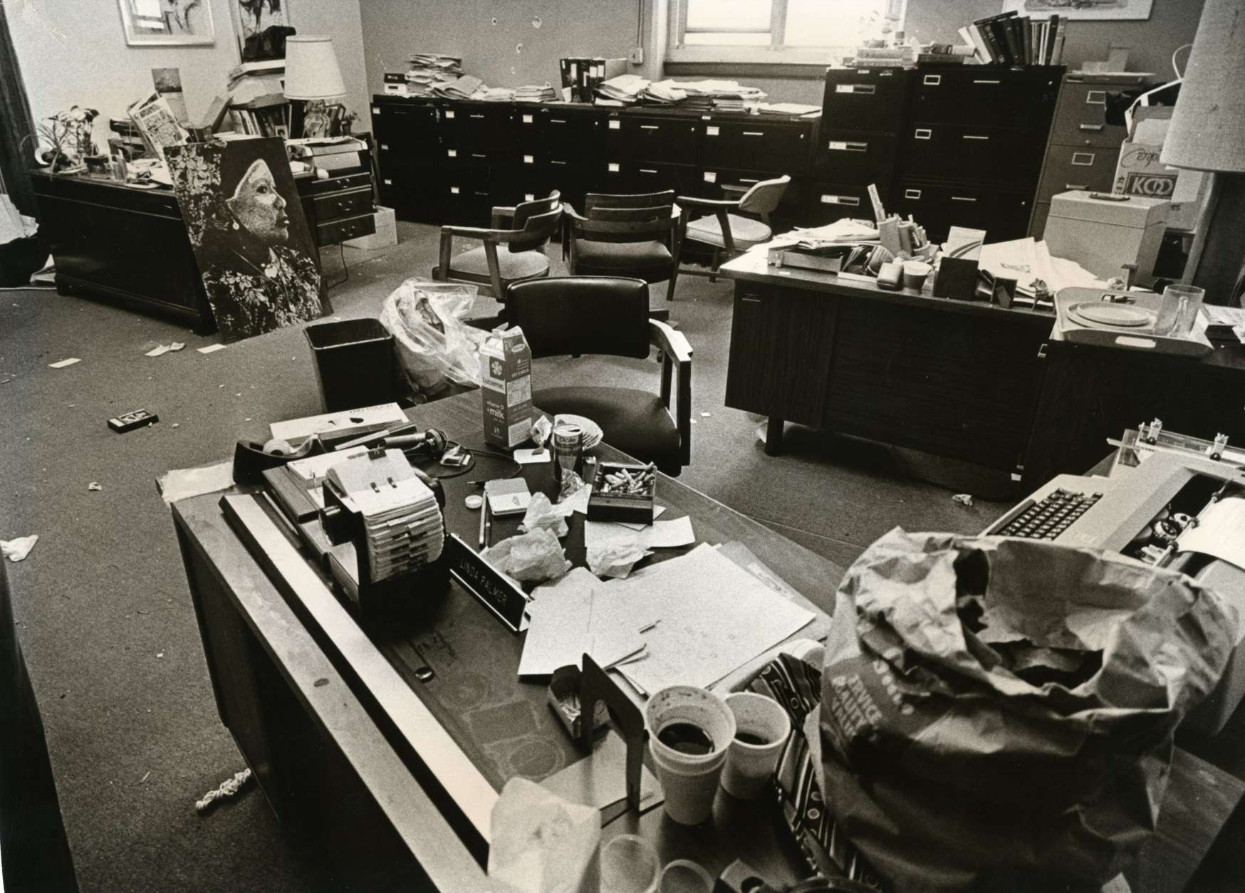 Aftermath of the Hanafi Siege, seen in an image shared as part of the D.C. Council's new photo exhibit in commemoration of the 40th anniversary of the siege. (Courtesy D.C. Council)