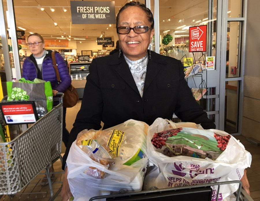 Snow is in the forecast for March, but some skeptics believe the storm will move past the region. 
Whatever the case, Shelore Williams says she's ready. "I just got rice and toilet tissue and paper towels." (WTOP/Jenny Glick)