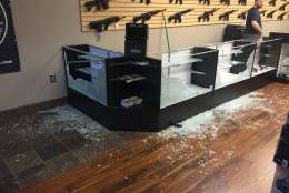 In the March 11 burglary of 
50 West Armory in Chantilly, Virginia, burglars stole 35 semi-automatic handguns in less than a minute.
(Photo courtesy Scott Wahl of 50 West Armory)