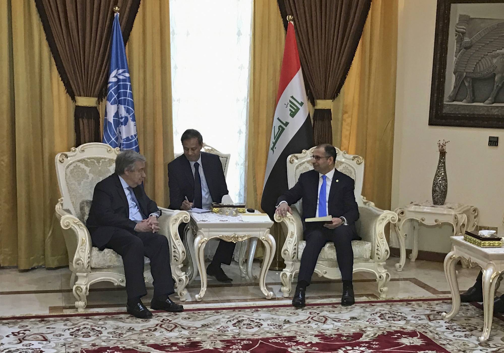 UN chief in Iraq backs fight against Islamic State group