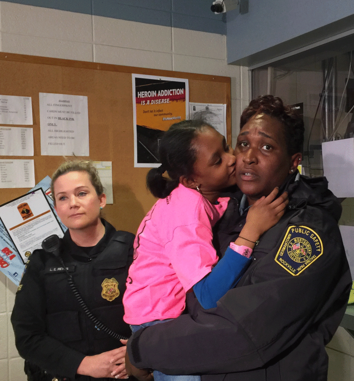 When Sahara, 7 got away from her caregiver in Germantown, mom Mary Wimpy was at work at Montgomery College where she is a Public Safety Officer. (WTOP/Kristi King)
