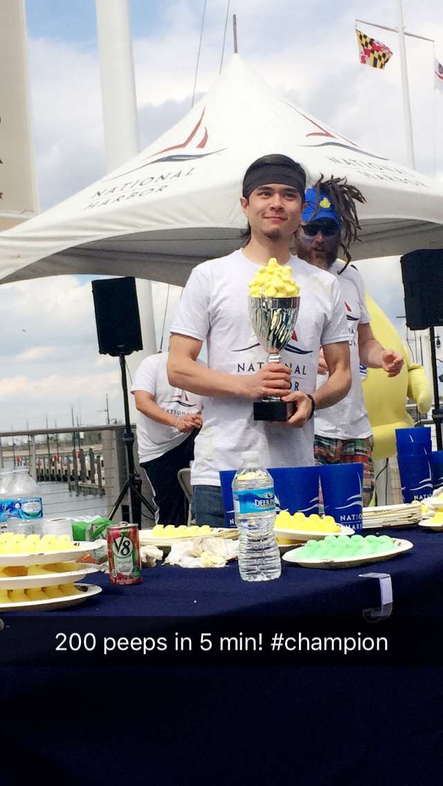 The Number 2 competitive eater in the world, Matt Stonie, won National Harbor's Peeps Day eating contest in 2016. (Courtesy National Harbor)