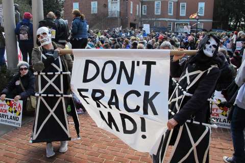 Hundreds rally against fracking for natural gas in Maryland