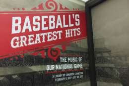 "Baseball's Greatest Hits: The Music of Our National Game" is the new exhibit at the Library of Congress. (WTOP/Michelle Basch)