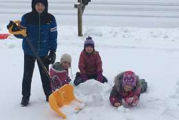 Children, too, can follow safe shoveling practices. (Courtesy Robert Muskett)