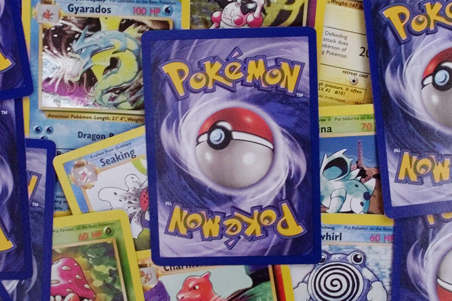 ** FILE ** In this Sept. 8, 1999 file photo, a selection of Pokemon trading cards are displayed in Scituate, Mass. (AP Photo/Charles Krupa, file)