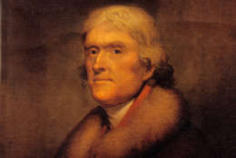 This is an undated photo of a portrait of U.S. President Thomas Jefferson by artist Rembrandt Peale.  (AP Photo)