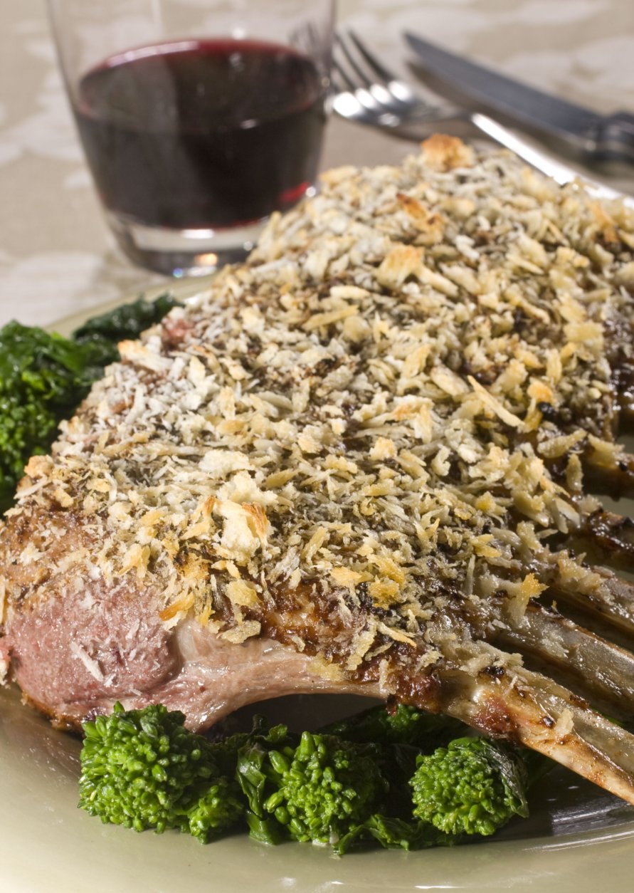 This Japanese-influenced recipe for rack of lamb from Marcus Samuelsson is just right as a fresh start to upcoming spring. (AP Photo/Larry Crowe)