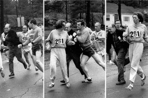 1st woman to officially run Boston Marathon runs 50 years later