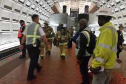 Full-scale emergency response training at Navy Yard Metro Station.  (WTOP/Kathy Stewart)