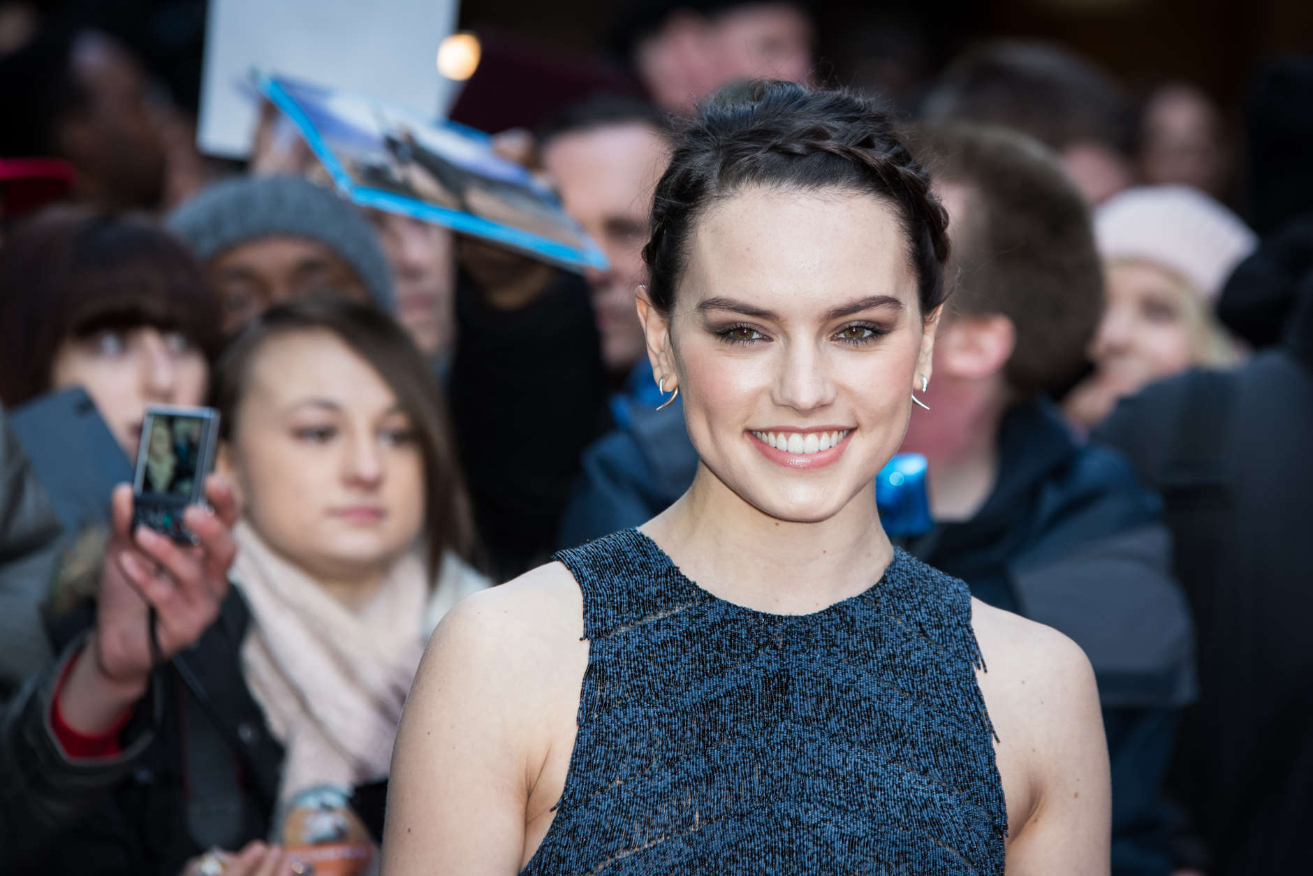 Actress Daisy Ridley poses for photographers upon arrival at the Empire Film Awards in London, Sunday, March 20, 2016. (Photo by Vianney Le Caer/Invision/AP)