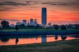 Sunrise overlooking downtown Oklahoma City. (Getty Images/iStockphoto/Ron_Lane)