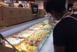 Self-serve fresh pasta is among the choices at Whole Foods Market in Riverdale, Md. (WTOP/Kristi King)