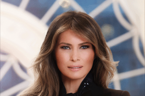 White House releases 1st official portrait of First Lady Melania Trump