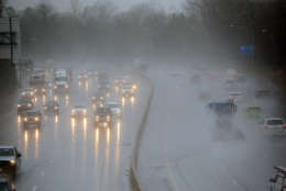 Rain pours over the Capital Beltway in this April 6, 2017 file photo.  (WTOP/Dave Dildine)