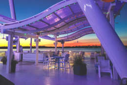 The Flight Deck outdoor lounge will serve wine, champagne, cocktails and light bites. (Courtesy National Harbor Capital Wheel)