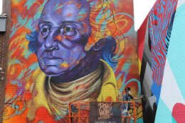 Between May 17 and May 27, 15 artists are creating 15 new murals on buildings throughout NoMa. It's the second year the POW! WOW! festival has brought new murals to the Northeast D.C. neighborhood. (Courtesy Kimberly Cassaday)