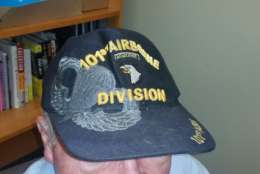 Ed Rushkowski with 101st Airborne cap. (WTOP/Kathy Stewart)