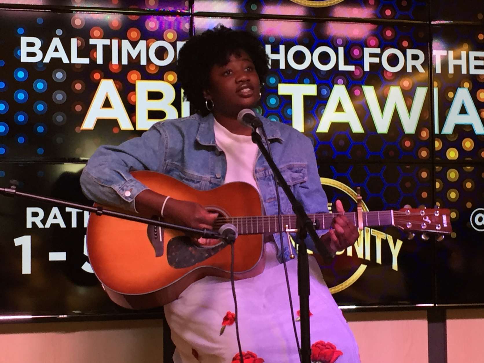 Third-place winner Abby Tawiah goes to the Baltimore School for the Arts. (WTOP/Michelle Basch)