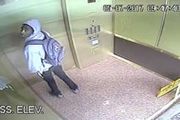 Arlington County police on Monday released new photos of a man they suspect sexually assaulted a woman at her apartment Sunday morning. (Courtesy Arlington County police)