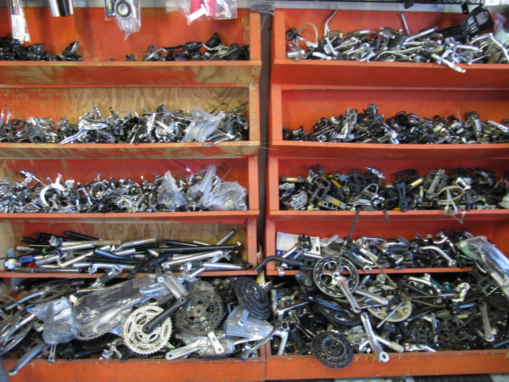 VeloCity Bicycle Cooperative in Alexandria, Virginia, sells used parts at a discount. (WTOP/Abigail Constantino)