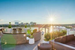 The rooftop bar at The Watergate Hotel is undoubtably one of the nicest places to enjoy the weather — and libations — in the D.C. area. (Courtesy David Preta)