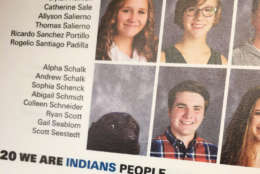 This photo provided by A.J. Schalk shows the yearbook photos of the Stafford High junior and his service dog, Alpha. (Courtesy A.J. Schalk)