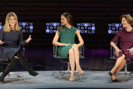 Jenna Bush Hager, Barbara Bush Jr. and former First Lady Laura Bush speak onstage at Mother/Daughter Dynasty: Two Generations of the Bush Family during Tina Brown's 7th Annual Women In The World Summit at David H. Koch Theater at Lincoln Center on April 7, 2016 in New York City. (Photo by Jemal Countess/Getty Images)