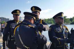Monday, May 15 is “Peace Officers Memorial Day” flags are flown at half-staff in honor of those officers who died in the line of duty.  (WTOP/Kathy Stewart)