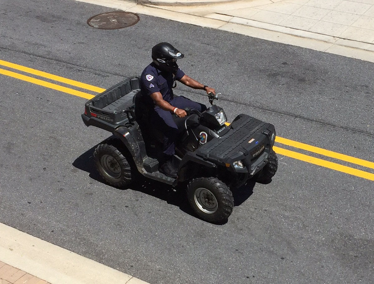 Police ATVs and light motorcycles will be provide part of a stepped-up police presence this weekend. (Courtesy Prince George's County police)