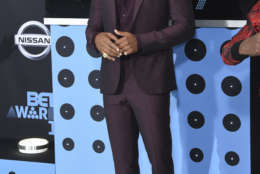 Demetrius Shipp Jr. arrives at the BET Awards at the Microsoft Theater on Sunday, June 25, 2017, in Los Angeles. (Photo by Richard Shotwell/Invision/AP)