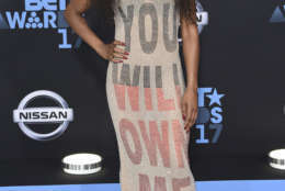 Lady Leshurr arrives at the BET Awards at the Microsoft Theater on Sunday, June 25, 2017, in Los Angeles. (Photo by Richard Shotwell/Invision/AP)