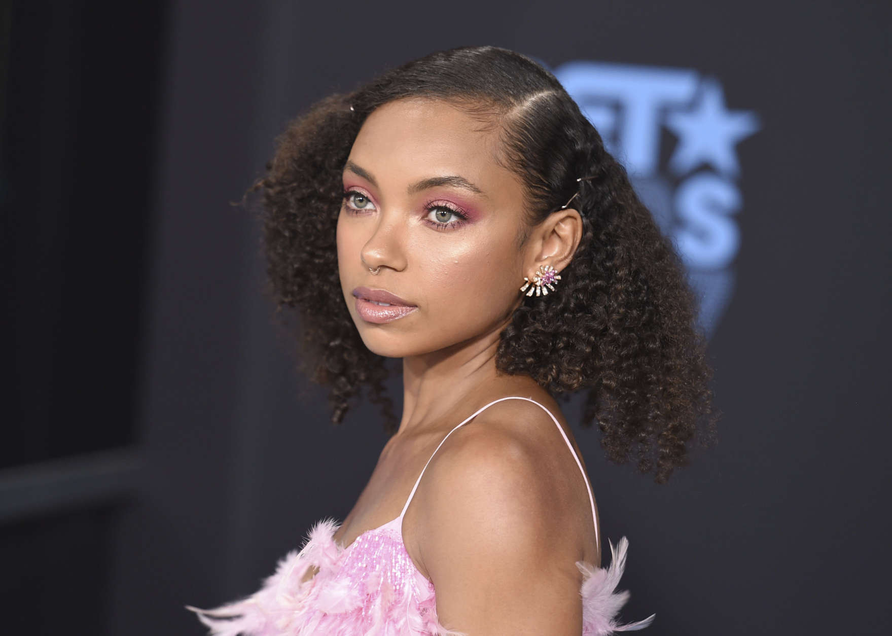 Logan Browning arrives at the BET Awards at the Microsoft Theater on Sunday, June 25, 2017, in Los Angeles. (Photo by Richard Shotwell/Invision/AP)