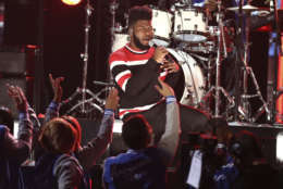 Khalid performs at the BET Awards at the Microsoft Theater on Sunday, June 25, 2017, in Los Angeles. (Photo by Matt Sayles/Invision/AP)