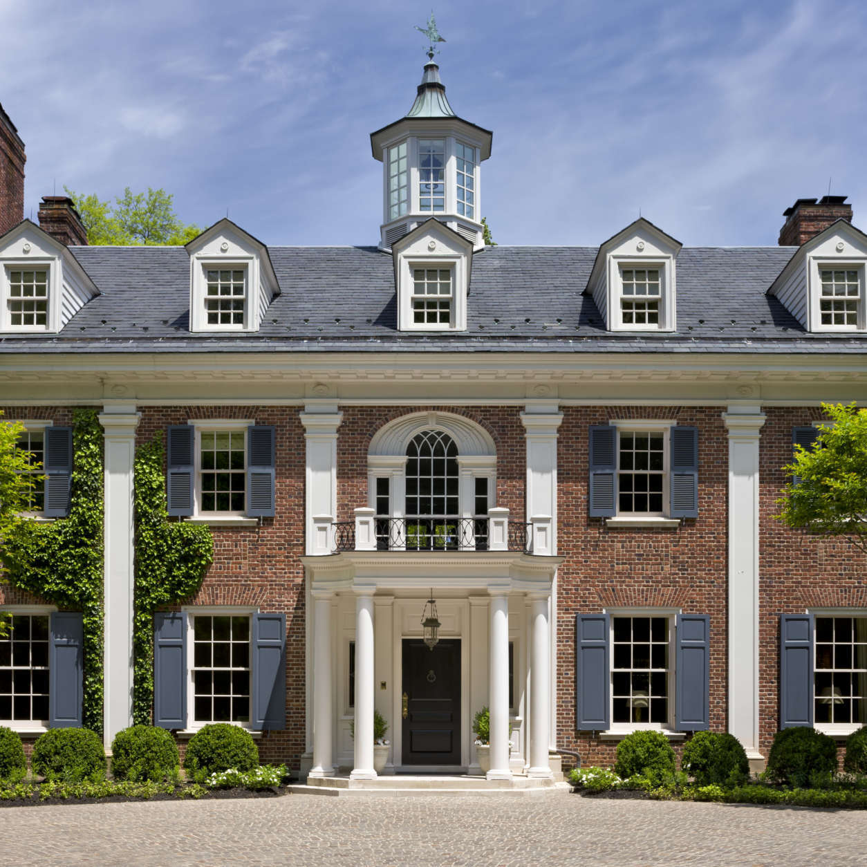 The circa-1919 Georgian estate sits on the banks of the Potomac River in McLean, Virginia. (Courtesy TTR Sotheby's International Realty)