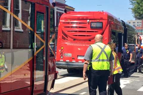 DC Streetcar rear-ends Metrobus, 10 hurt