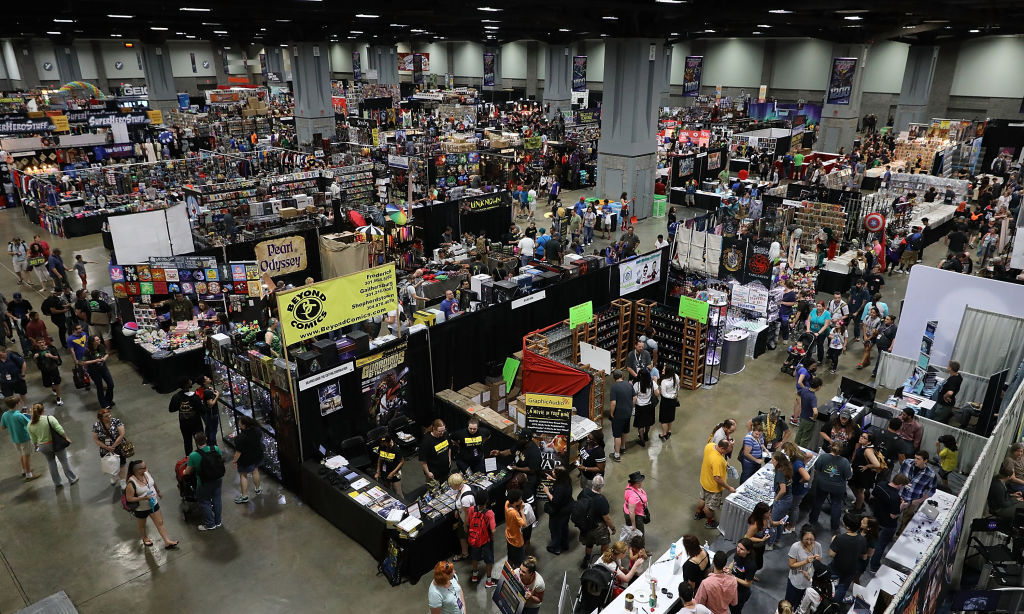 Thousands of attendees move through the exhibitor and artist alley space during the first day of Awesome Con at the Walter E. Washington Convention Center June 16, 2017 in Washington, DC. Thousands of fans of popular culture, fantasy and science fiction will gather for the three-day convention that includes comic books, collectibles, toys, games, original art, cosplay and Marvel Comics legend Stan Lee.  (Photo by Chip Somodevilla/Getty Images)