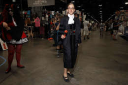 WASHINGTON, DC - JUNE 16: First Ammendment lawyer Emma Llanso of the District of Columbia wear her 'Ruth Vader Ginsburg' costume during the first day of Awesome Con at the Walter E. Washington Convention Center June 16, 2017 in Washington, DC. Thousands of fans of popular culture, fantasy and science fiction will gather for the three-day convention that includes comic books, collectibles, toys, games, original art, cosplay and Marvel Comics legend Stan Lee. (Photo by Chip Somodevilla/Getty Images)