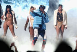 LOS ANGELES, CA - JUNE 25: Quavo of Migos performs onstage at 2017 BET Awards at Microsoft Theater on June 25, 2017 in Los Angeles, California. (Photo by Frederick M. Brown/Getty Images )