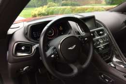 The inside of the Aston Martin DB11 impresses with that British style and flair. (WTOP/Mike Parris)