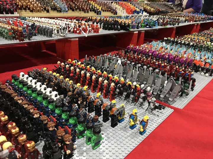Lego figures on display at Awesome Con 2017 (Ginger Whitaker/ WTOP)