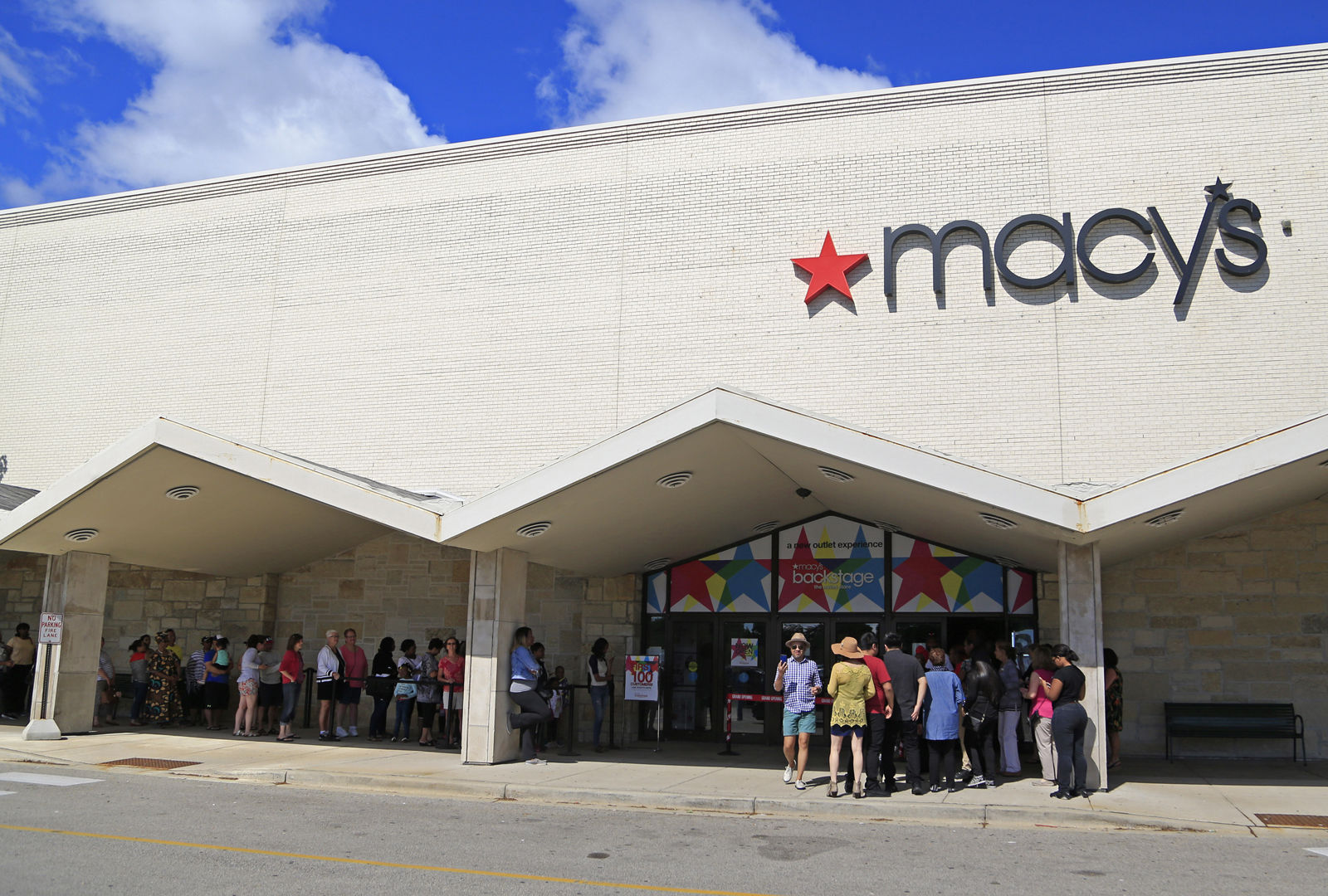 Shoppers are seen taking in the grand opening of Macy's Mayfair Backstage event, Saturday, June 24, 2017 in Wauwatosa, Wis. (Darren Hauck/AP Images for Macy's)