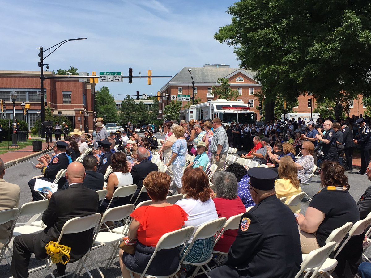 Maryland Fire-Rescue Services Memorial Foundation hosted its 12th annual service honoring fallen fire and rescue personnel on Sunday. (WTOP/Liz Anderson) 