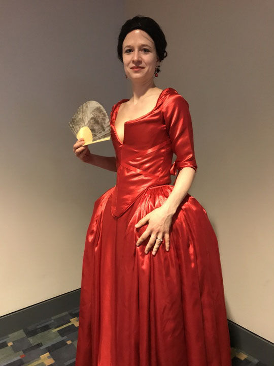 This Arlington resident painstakingly worked on this "Outlander" inspired dress for months (Ginger Whitaker/WTOP)