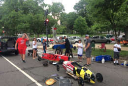 About 30 kids competed today in the 76th annual Greater Washington DC All-American Soap Box Derby. (Dick Uliano/WTOP)