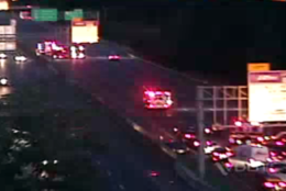 An early morning crash on Monday blocked all lanes on the Inner Loop of the Capital Beltway near Van Dorn Street. (Courtesy VDOT)